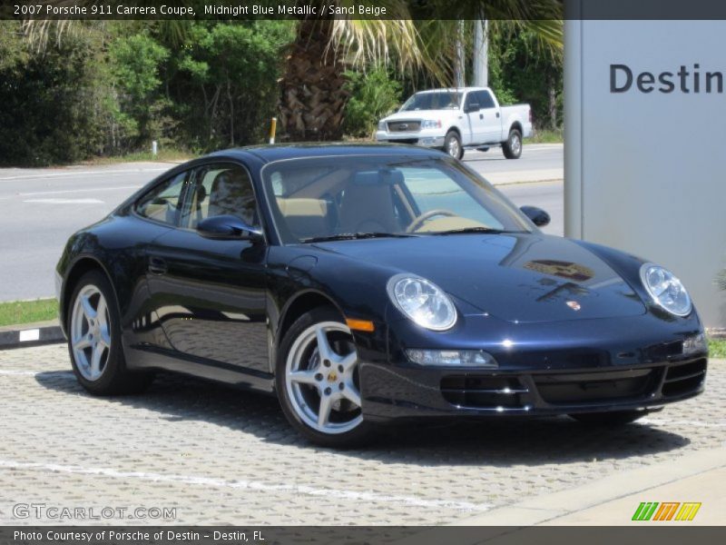 Midnight Blue Metallic / Sand Beige 2007 Porsche 911 Carrera Coupe