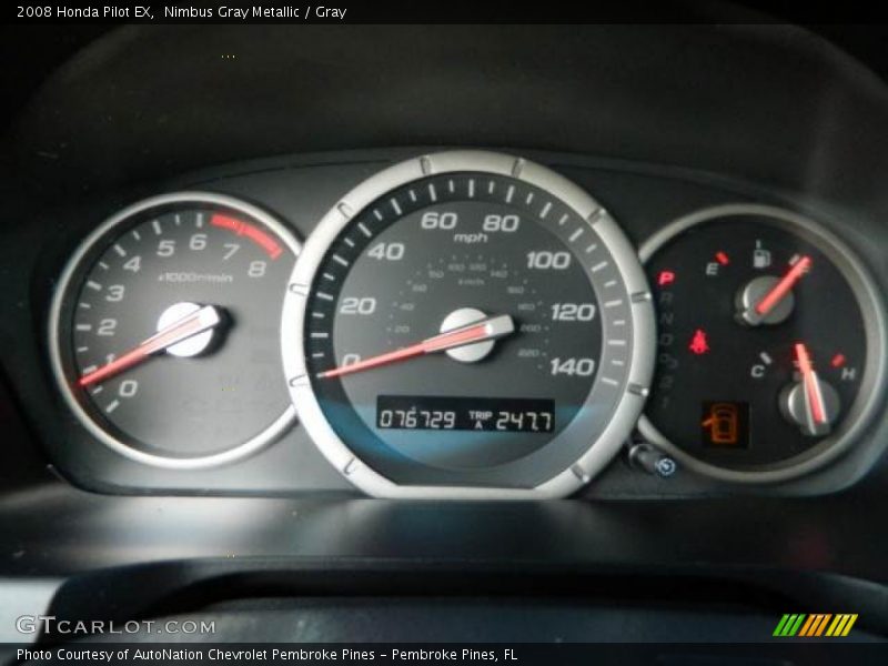 Nimbus Gray Metallic / Gray 2008 Honda Pilot EX