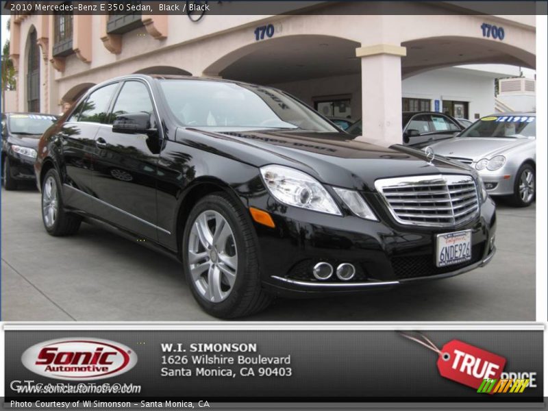 Black / Black 2010 Mercedes-Benz E 350 Sedan
