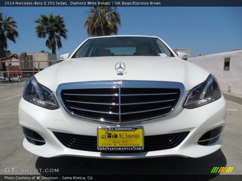 Diamond White Metallic / Silk Beige/Espresso Brown 2014 Mercedes-Benz E 350 Sedan