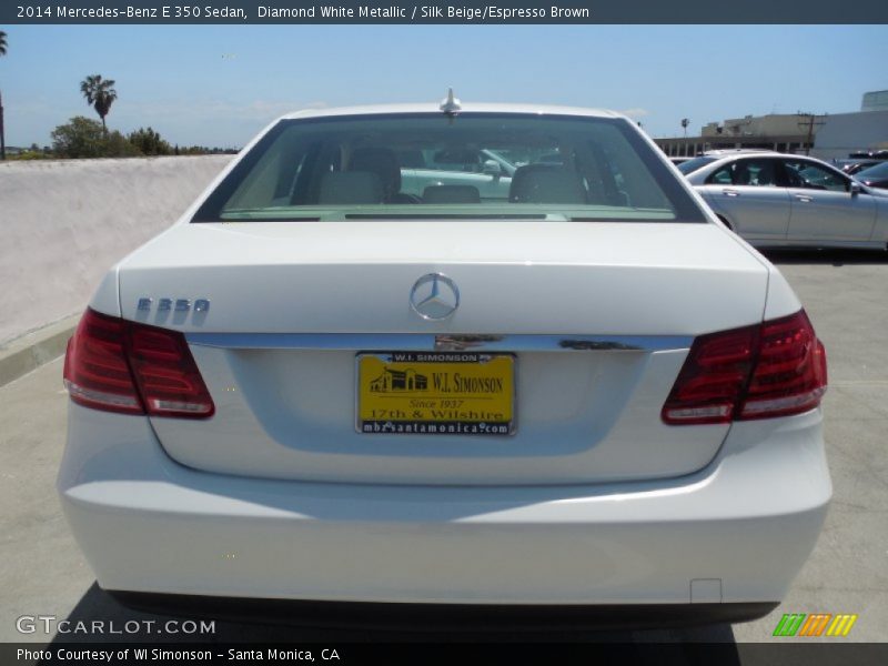 Diamond White Metallic / Silk Beige/Espresso Brown 2014 Mercedes-Benz E 350 Sedan