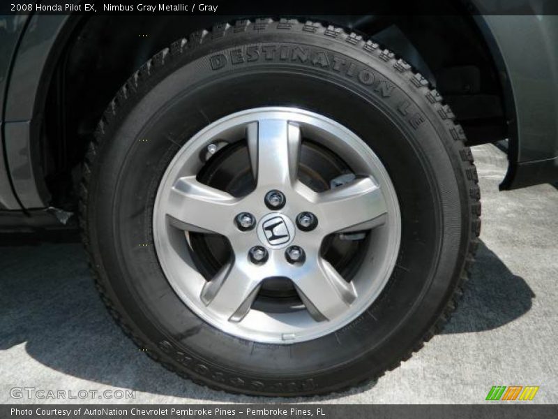 Nimbus Gray Metallic / Gray 2008 Honda Pilot EX