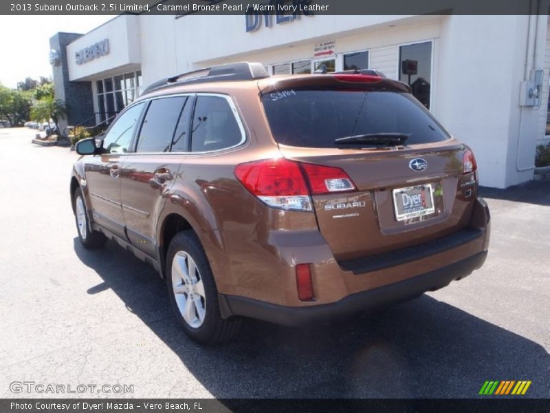 Caramel Bronze Pearl / Warm Ivory Leather 2013 Subaru Outback 2.5i Limited