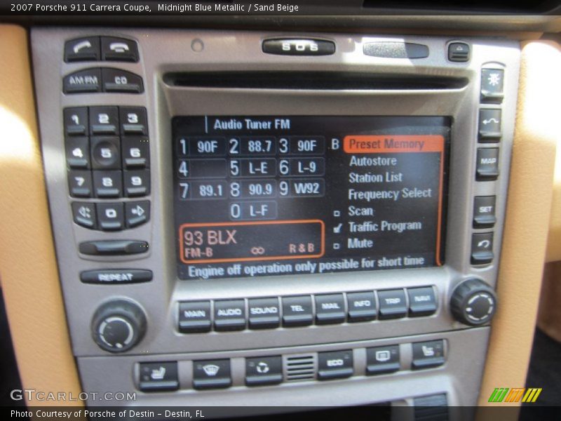 Midnight Blue Metallic / Sand Beige 2007 Porsche 911 Carrera Coupe