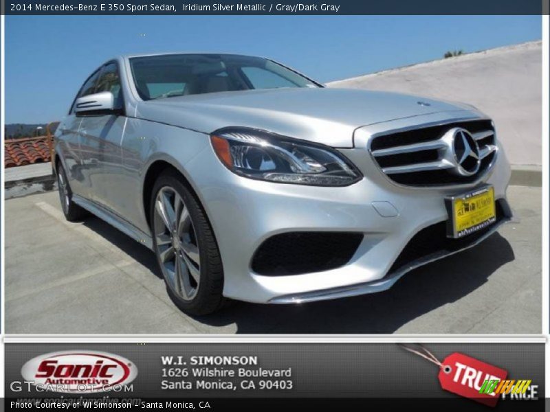 Iridium Silver Metallic / Gray/Dark Gray 2014 Mercedes-Benz E 350 Sport Sedan