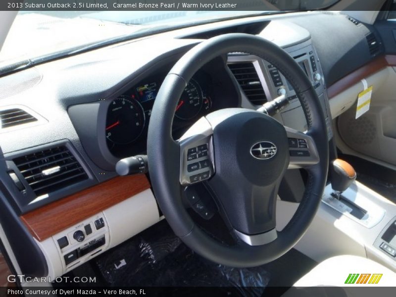 Caramel Bronze Pearl / Warm Ivory Leather 2013 Subaru Outback 2.5i Limited