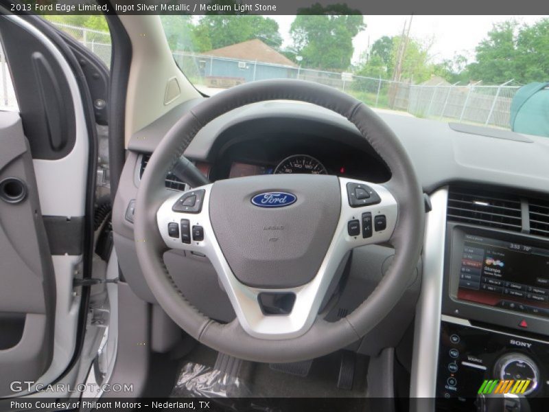 Ingot Silver Metallic / Medium Light Stone 2013 Ford Edge Limited