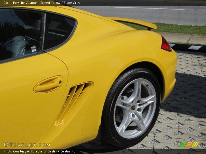 Speed Yellow / Stone Grey 2011 Porsche Cayman