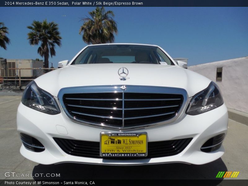 Polar White / Silk Beige/Espresso Brown 2014 Mercedes-Benz E 350 Sedan