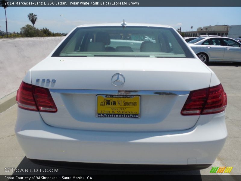 Polar White / Silk Beige/Espresso Brown 2014 Mercedes-Benz E 350 Sedan