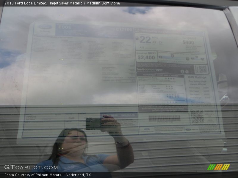 Ingot Silver Metallic / Medium Light Stone 2013 Ford Edge Limited