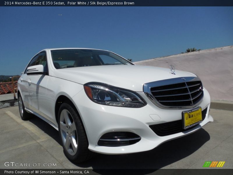 Polar White / Silk Beige/Espresso Brown 2014 Mercedes-Benz E 350 Sedan