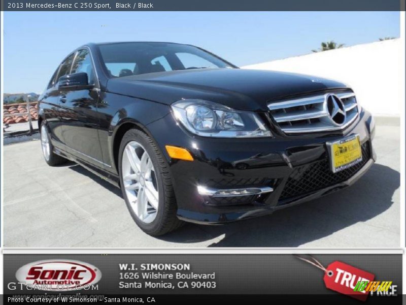 Black / Black 2013 Mercedes-Benz C 250 Sport