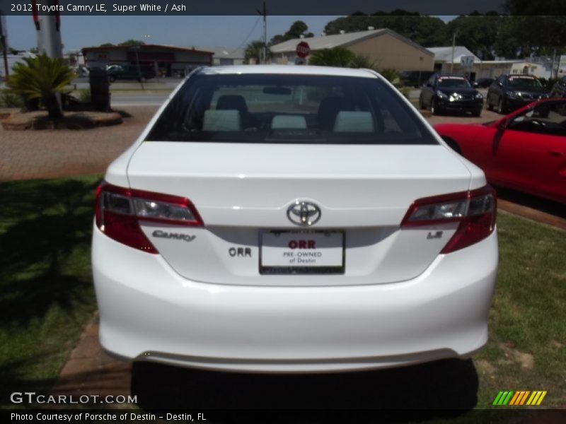 Super White / Ash 2012 Toyota Camry LE