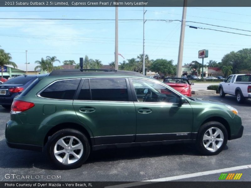 Cypress Green Pearl / Warm Ivory Leather 2013 Subaru Outback 2.5i Limited