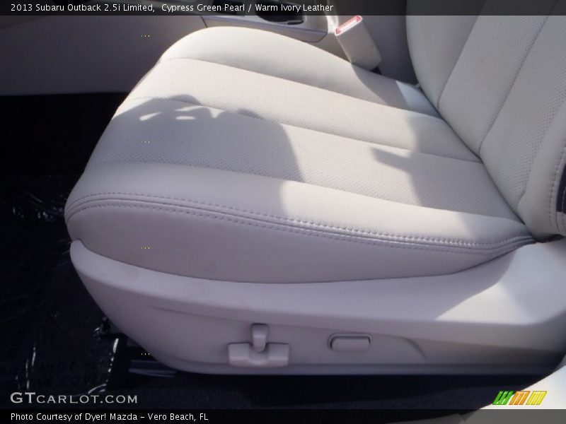 Cypress Green Pearl / Warm Ivory Leather 2013 Subaru Outback 2.5i Limited