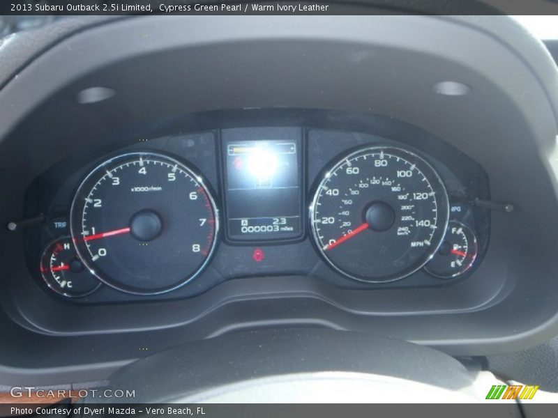 Cypress Green Pearl / Warm Ivory Leather 2013 Subaru Outback 2.5i Limited