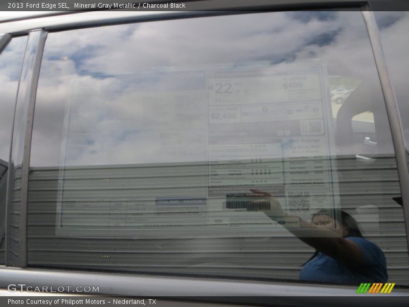 Mineral Gray Metallic / Charcoal Black 2013 Ford Edge SEL