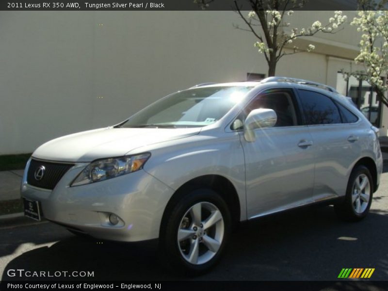 Tungsten Silver Pearl / Black 2011 Lexus RX 350 AWD