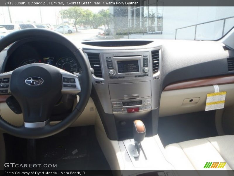 Cypress Green Pearl / Warm Ivory Leather 2013 Subaru Outback 2.5i Limited