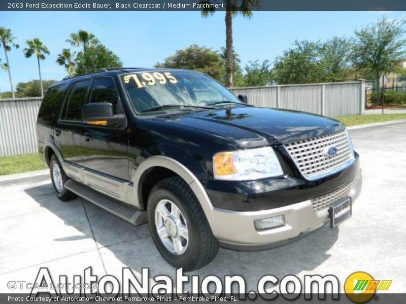Black Clearcoat / Medium Parchment 2003 Ford Expedition Eddie Bauer