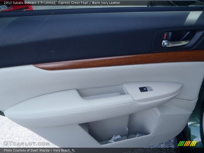 Cypress Green Pearl / Warm Ivory Leather 2013 Subaru Outback 2.5i Limited