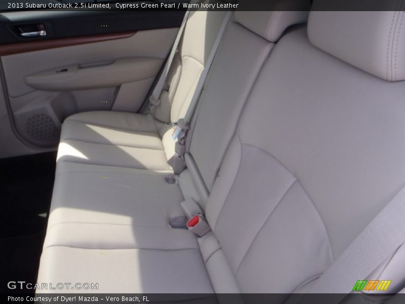 Cypress Green Pearl / Warm Ivory Leather 2013 Subaru Outback 2.5i Limited