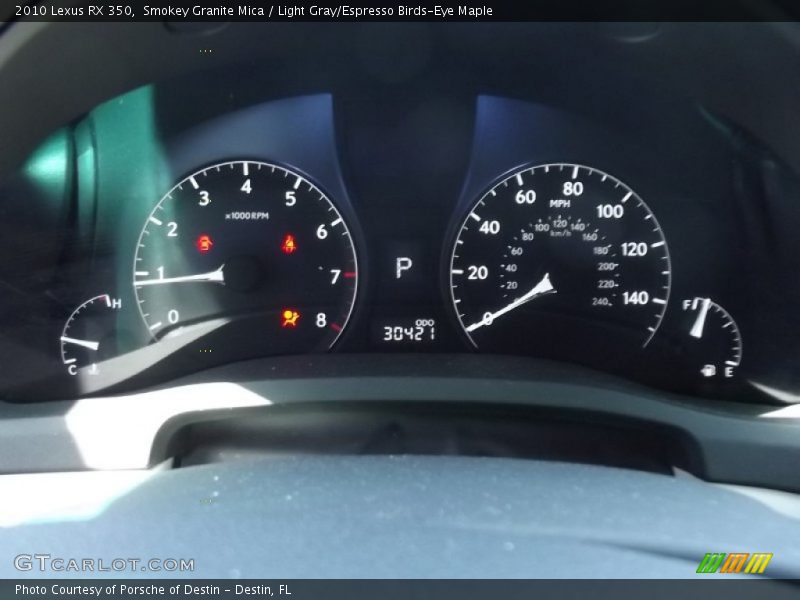 Smokey Granite Mica / Light Gray/Espresso Birds-Eye Maple 2010 Lexus RX 350
