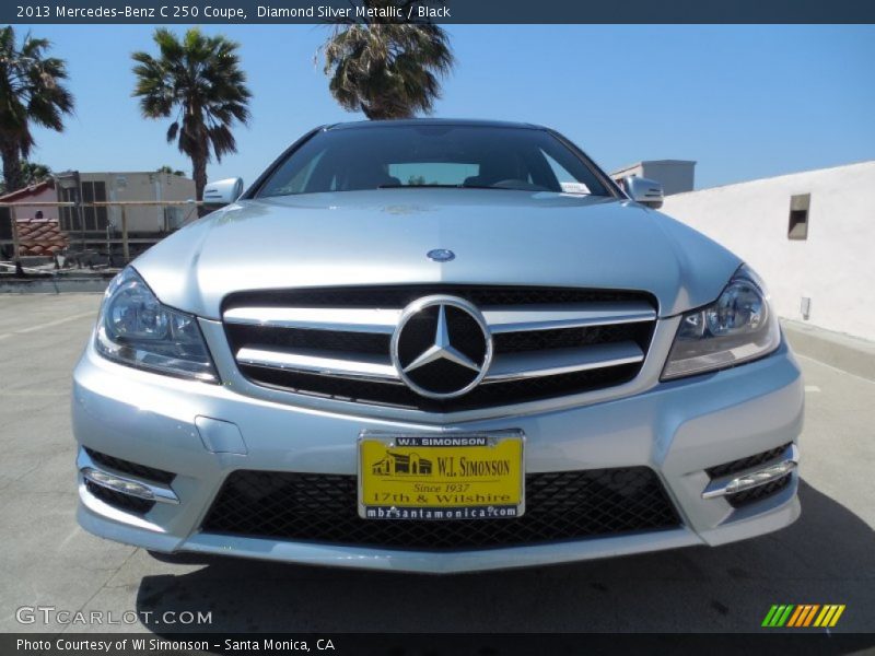 Diamond Silver Metallic / Black 2013 Mercedes-Benz C 250 Coupe