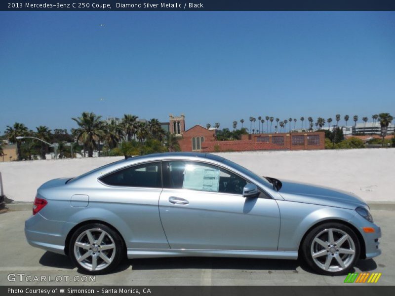 Diamond Silver Metallic / Black 2013 Mercedes-Benz C 250 Coupe