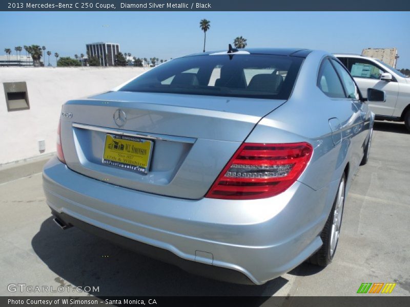 Diamond Silver Metallic / Black 2013 Mercedes-Benz C 250 Coupe