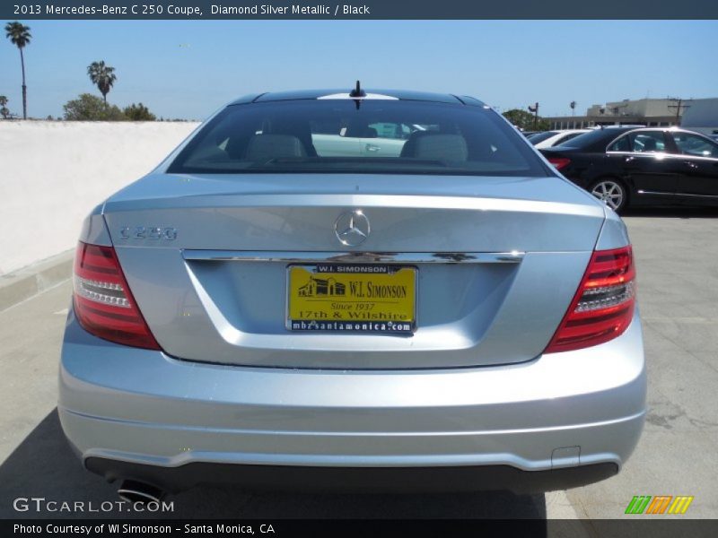 Diamond Silver Metallic / Black 2013 Mercedes-Benz C 250 Coupe