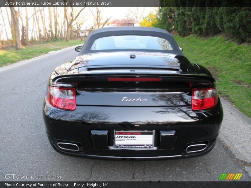 Black / Natural Brown 2009 Porsche 911 Turbo Cabriolet