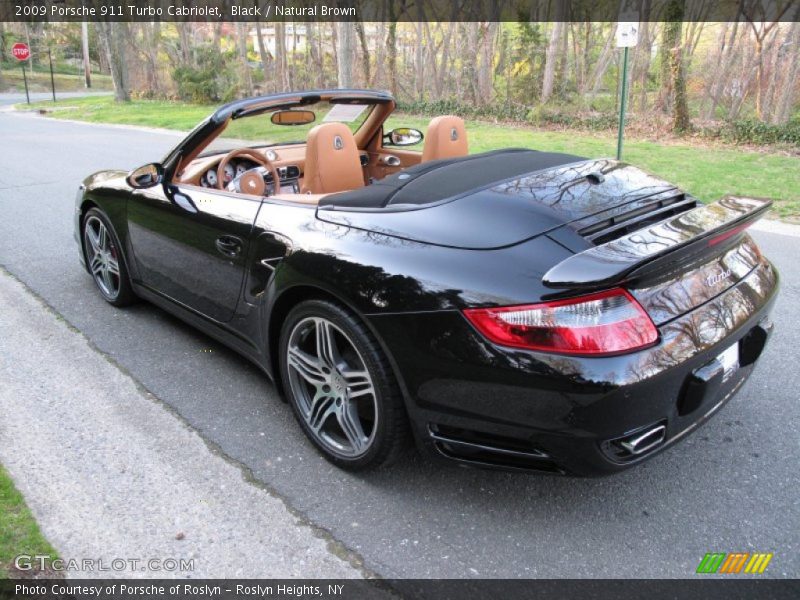 Black / Natural Brown 2009 Porsche 911 Turbo Cabriolet