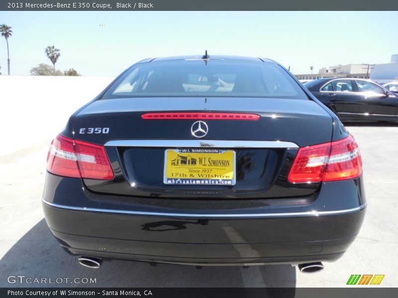 Black / Black 2013 Mercedes-Benz E 350 Coupe
