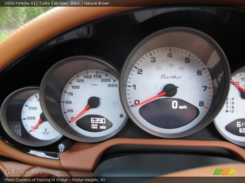 Black / Natural Brown 2009 Porsche 911 Turbo Cabriolet