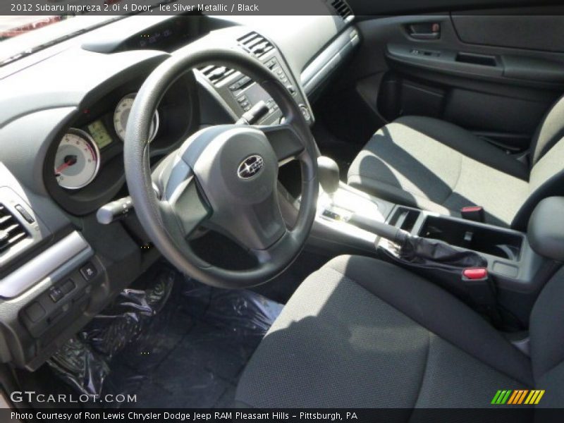 Ice Silver Metallic / Black 2012 Subaru Impreza 2.0i 4 Door
