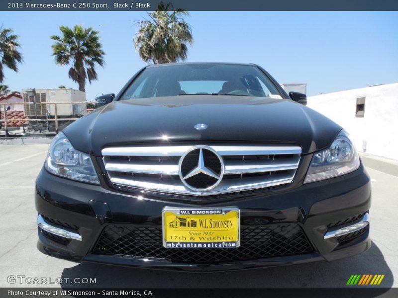 Black / Black 2013 Mercedes-Benz C 250 Sport