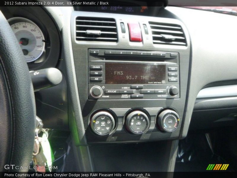 Ice Silver Metallic / Black 2012 Subaru Impreza 2.0i 4 Door