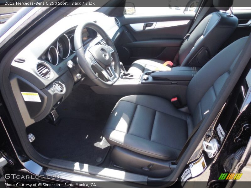 Black / Black 2013 Mercedes-Benz C 250 Sport