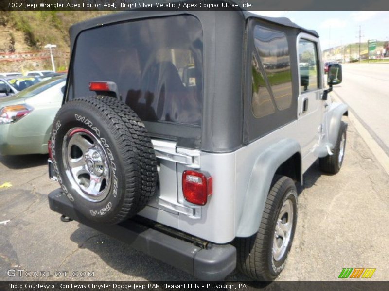 Bright Silver Metallic / Apex Cognac Ultra-Hide 2002 Jeep Wrangler Apex Edition 4x4