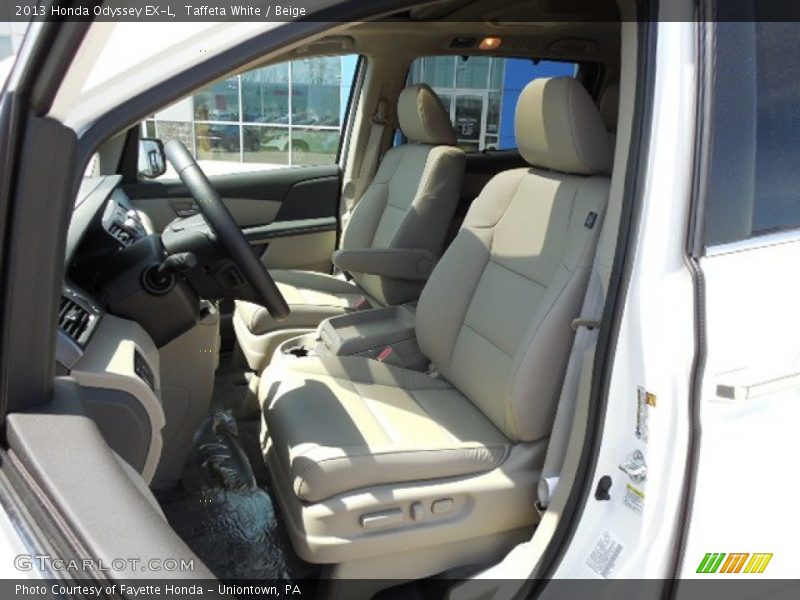 Front Seat of 2013 Odyssey EX-L