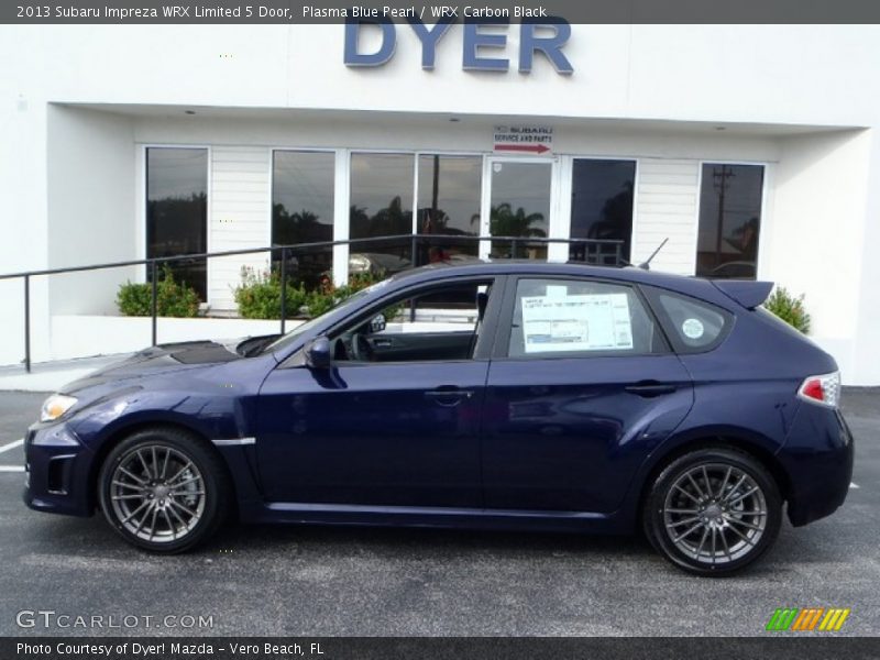 Plasma Blue Pearl / WRX Carbon Black 2013 Subaru Impreza WRX Limited 5 Door
