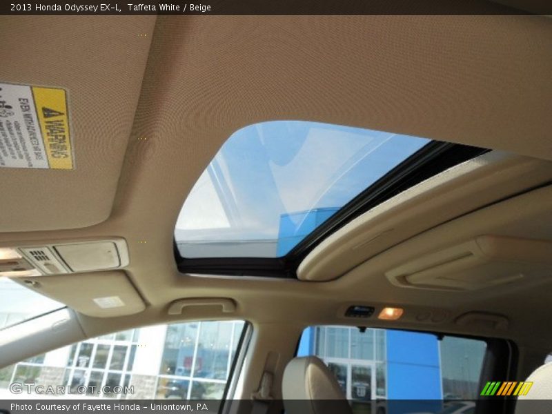 Sunroof of 2013 Odyssey EX-L