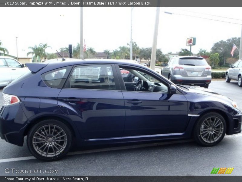 Plasma Blue Pearl / WRX Carbon Black 2013 Subaru Impreza WRX Limited 5 Door