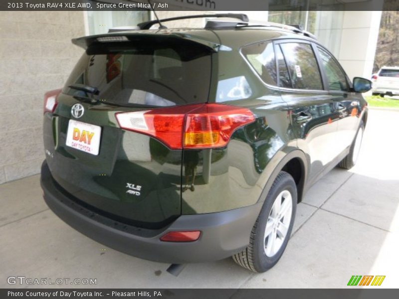 Spruce Green Mica / Ash 2013 Toyota RAV4 XLE AWD