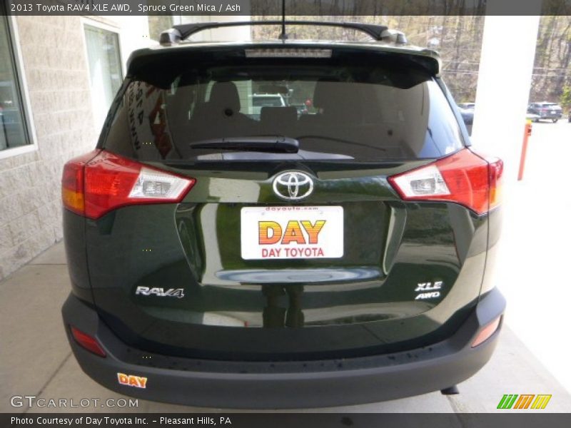 Spruce Green Mica / Ash 2013 Toyota RAV4 XLE AWD