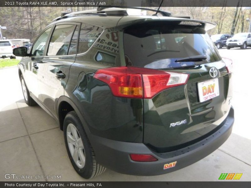 Spruce Green Mica / Ash 2013 Toyota RAV4 XLE AWD