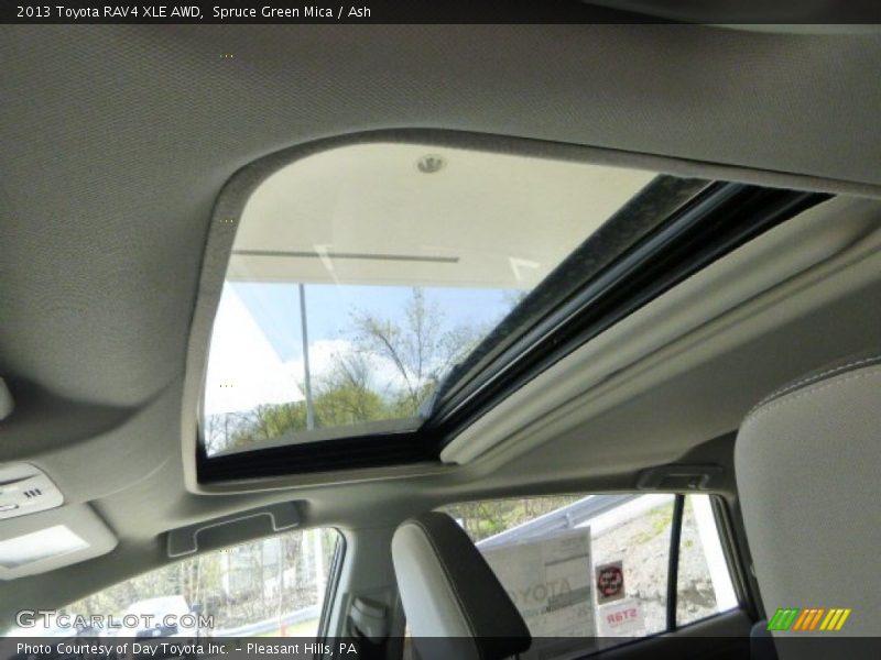 Spruce Green Mica / Ash 2013 Toyota RAV4 XLE AWD