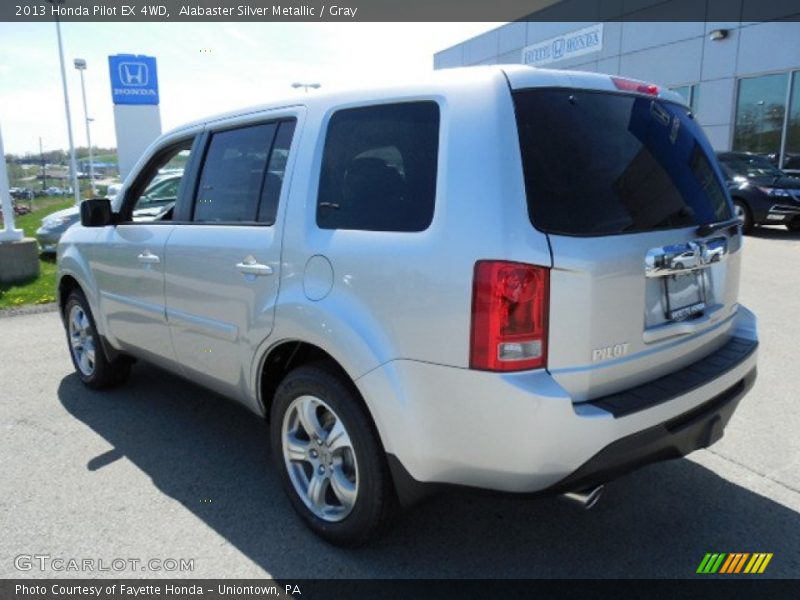 Alabaster Silver Metallic / Gray 2013 Honda Pilot EX 4WD